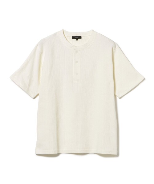 BEAMS HEART(ビームスハート)の「【ユニセックス】ワッフル 3B ヘンリー Tシャツ(Tシャツ/カットソー・メンズ・ホワイト/ダークブラウン/ブラック・SMALL/MEDIUM/LARGE)」の13枚目の写真