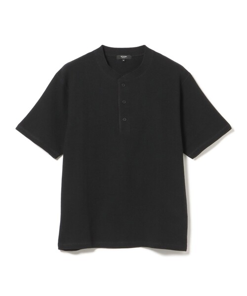 BEAMS HEART(ビームスハート)の「【ユニセックス】ワッフル 3B ヘンリー Tシャツ(Tシャツ/カットソー・メンズ・ホワイト/ダークブラウン/ブラック・SMALL/MEDIUM/LARGE)」の18枚目の写真