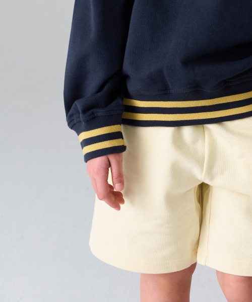 MUSINSA STANDARD KIDS（ムシンサスタンダードキッズ）の「オーバーサイズプレッピーVネックスウェットシャツ[ネイビー]（スウェット・レディース・その他・110/100/160/120/130/140/150）」の5枚目の写真