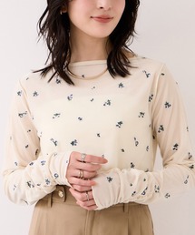 VIS | フロッキーチュール刺しゅうカーディガン/2WAY(カーディガン/ボレロ)