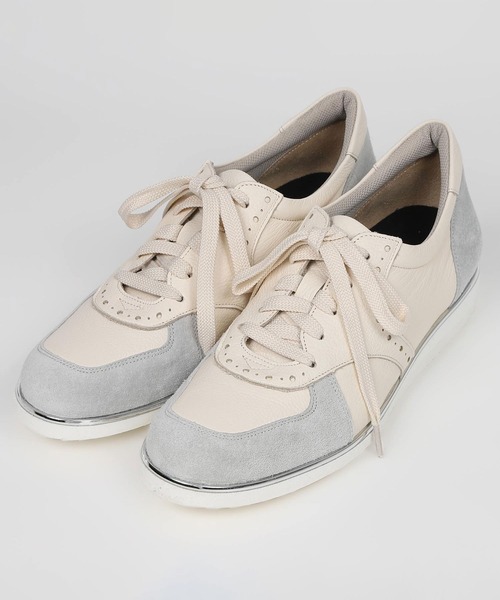 BARCLAY(バークレー)の「BARCLAY(バークレー)シルバーピーススニーカー(スニーカー・レディース・ホワイト系その他/ピンク系/シルバー系/アイボリー/ブラック・22cm/22.5cm/23cm/23.5cm/24cm/24.5cm)」の1枚目の写真