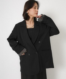 Floran（フローラン）の「ストレッチ袖レースダブルジャケット（テーラードジャケット）」