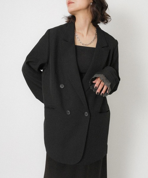 Floran（フローラン）の「ストレッチ袖レースダブルジャケット（テーラードジャケット・レディース・ベージュ/グレー/ブラック・FREE）」の16枚目の写真