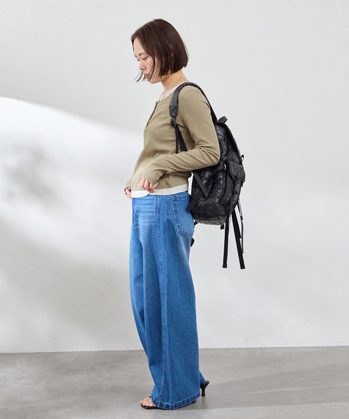 U by SPICK&SPAN（ユーバイスピックアンドスパン）の「GANNI / ガニー Re-Tech Quilted Backpack（バックパック/リュック・レディース・ブラック・FREE）」の3枚目の写真