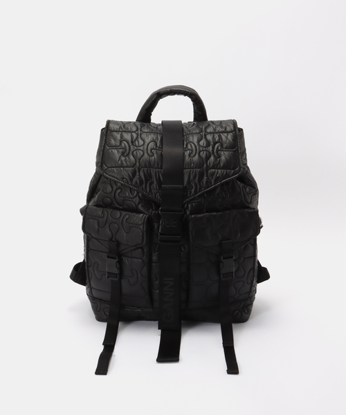 U by SPICK&SPAN（ユーバイスピックアンドスパン）の「GANNI / ガニー Re-Tech Quilted Backpack（バックパック/リュック・レディース・ブラック・FREE）」の9枚目の写真