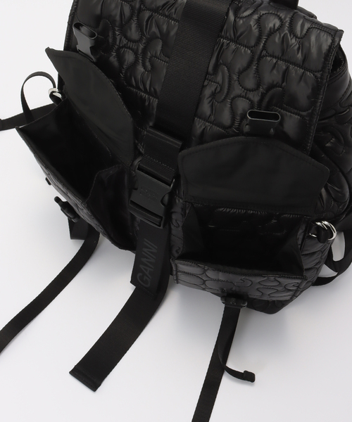 U by SPICK&SPAN（ユーバイスピックアンドスパン）の「GANNI / ガニー Re-Tech Quilted Backpack（バックパック/リュック・レディース・ブラック・FREE）」の17枚目の写真