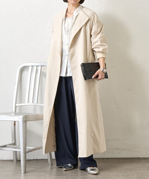 Jena espace merveilleux（ジェナ　エスパスメルヴェイユ）の「バックベルトロングCT（その他アウター・レディース・ベージュ/アイボリー・FREE）」の3枚目の写真