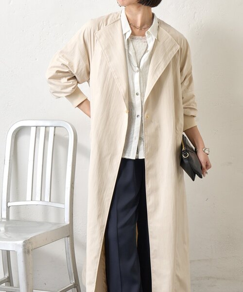 Jena espace merveilleux（ジェナ　エスパスメルヴェイユ）の「バックベルトロングCT（その他アウター・レディース・ベージュ/アイボリー・FREE）」の6枚目の写真