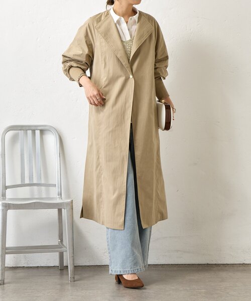 Jena espace merveilleux（ジェナ　エスパスメルヴェイユ）の「バックベルトロングCT（その他アウター・レディース・ベージュ/アイボリー・FREE）」の15枚目の写真