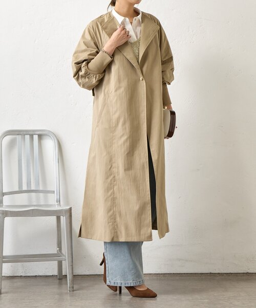 Jena espace merveilleux（ジェナ　エスパスメルヴェイユ）の「バックベルトロングCT（その他アウター・レディース・ベージュ/アイボリー・FREE）」の17枚目の写真