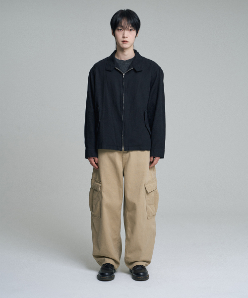 MOOVN(ムブン)の「2WAYコットンヘリングトンジャケットブラック(ブルゾン・メンズ・その他・LARGE/MEDIUM)」の3枚目の写真
