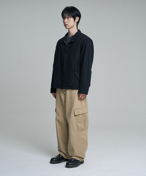 MOOVN(ムブン)の「2WAYコットンヘリングトンジャケットブラック(ブルゾン・メンズ・その他・LARGE/MEDIUM)」の2枚目の写真