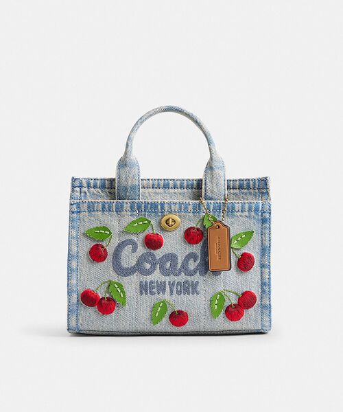 COACH　チェリー　カーゴトートバッグ20 カーゴ トート バッグ 20・チェリー エンブロイダリー（ショルダー