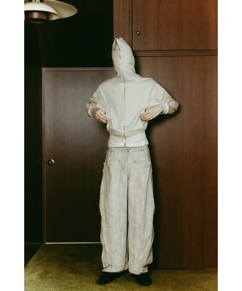 Knuth Marf（クヌースマーフ）の「pierced hooded sweatshirt（パーカー・レディース・ブルー/ライトベージュ/チャコール・FREE）」の5枚目の写真