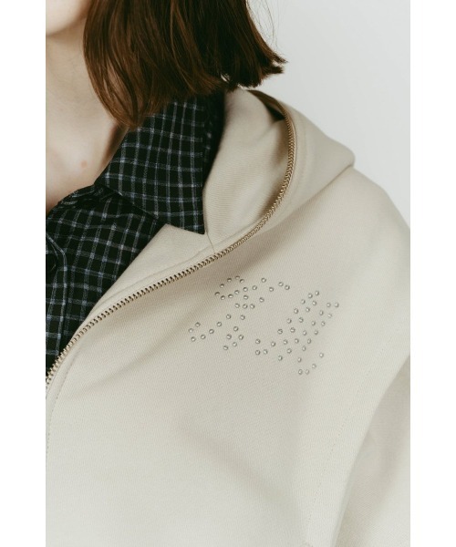 Knuth Marf（クヌースマーフ）の「pierced hooded sweatshirt（パーカー・レディース・ブルー/ライトベージュ/チャコール・FREE）」の9枚目の写真