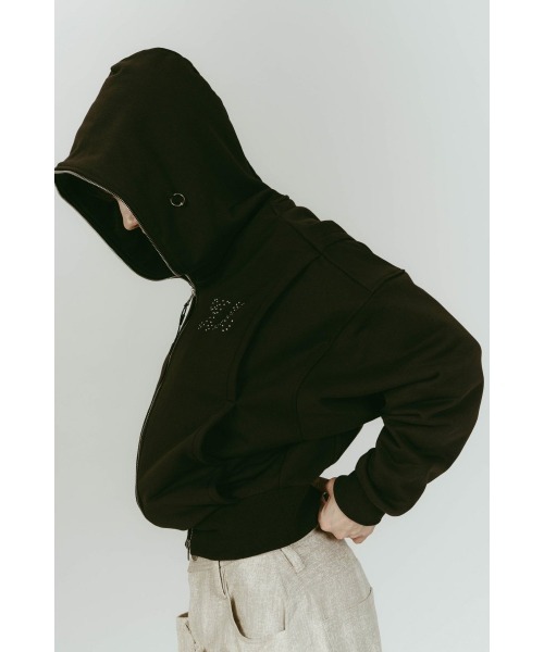 Knuth Marf（クヌースマーフ）の「pierced hooded sweatshirt（パーカー・レディース・ブルー/ライトベージュ/チャコール・FREE）」の15枚目の写真