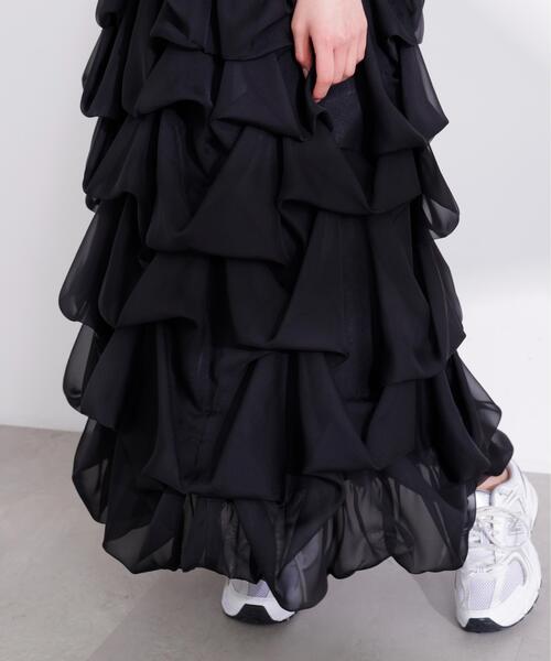 PROPORTION BODY DRESSING（プロポーションボディドレッシング）の「＜山内ともなさんコラボ＞タックバルーンスカート / 1216120306（スカート・レディース・ホワイト系その他/ブラック・P/S/MEDIUM/SMALL）」の11枚目の写真