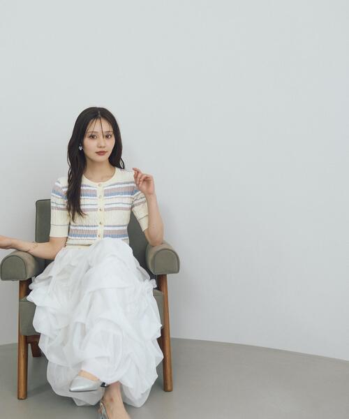 PROPORTION BODY DRESSING（プロポーションボディドレッシング）の「＜山内ともなさんコラボ＞タックバルーンスカート / 1216120306（スカート・レディース・ホワイト系その他/ブラック・P/S/MEDIUM/SMALL）」の18枚目の写真