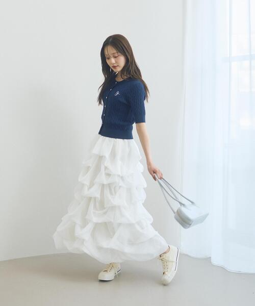 PROPORTION BODY DRESSING（プロポーションボディドレッシング）の「＜山内ともなさんコラボ＞タックバルーンスカート / 1216120306（スカート・レディース・ホワイト系その他/ブラック・P/S/MEDIUM/SMALL）」の20枚目の写真