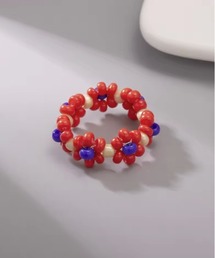 TONE SELECT GOODS（トーンセレクトグッズ）の「【urge select】フラワーモチーフ カラフル ビーズ リング【6色展開】（リング）」