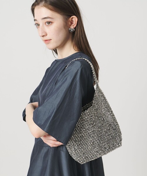 UNITED ARROWS（ユナイテッドアローズ）の「ビーズ ワンショルダーバッグ（ショルダーバッグ・レディース・ブラック/シルバー・FREE）」の7枚目の写真