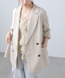 FREE'S MART | ◆麻調合繊シリーズ 麻調合繊ダブルブレストジャケット(テーラードジャケット)