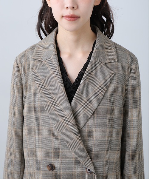 FREE'S MART（フリーズマート）の「◆麻調合繊シリーズ 麻調合繊ダブルブレストジャケット（テーラードジャケット・レディース・ネイビー/グレー系その他/ホワイト/ブラウン系その他・MEDIUM/SMALL）」の16枚目の写真