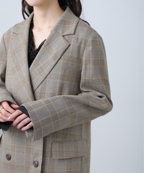 FREE'S MART（フリーズマート）の「◆麻調合繊シリーズ 麻調合繊ダブルブレストジャケット（テーラードジャケット・レディース・ネイビー/グレー系その他/ホワイト/ブラウン系その他・MEDIUM/SMALL）」の17枚目の写真