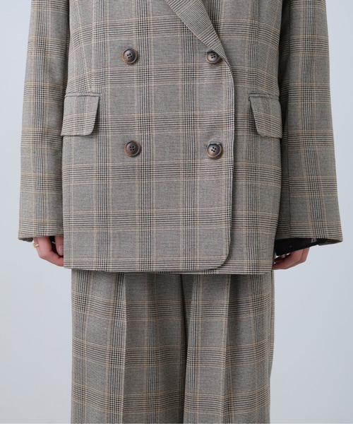 FREE'S MART（フリーズマート）の「◆麻調合繊シリーズ 麻調合繊ダブルブレストジャケット（テーラードジャケット・レディース・ネイビー/グレー系その他/ホワイト/ブラウン系その他・MEDIUM/SMALL）」の19枚目の写真