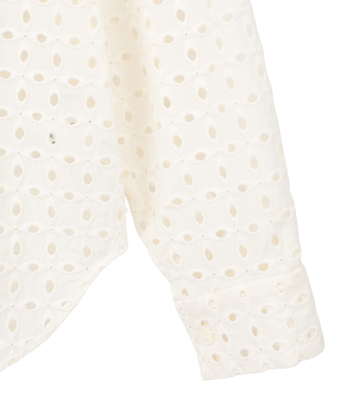 CURRENTAGE(カレンテージ)の「Vintage Lace Blouse(シャツ/ブラウス・レディース・ホワイト/ブラウン・FREE)」の6枚目の写真