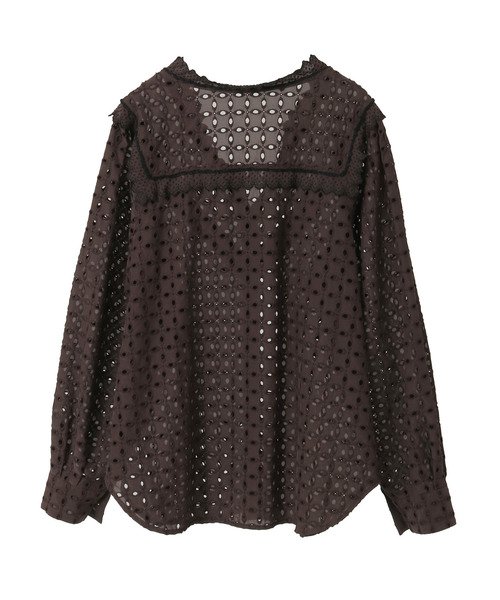 CURRENTAGE(カレンテージ)の「Vintage Lace Blouse(シャツ/ブラウス・レディース・ホワイト/ブラウン・FREE)」の9枚目の写真