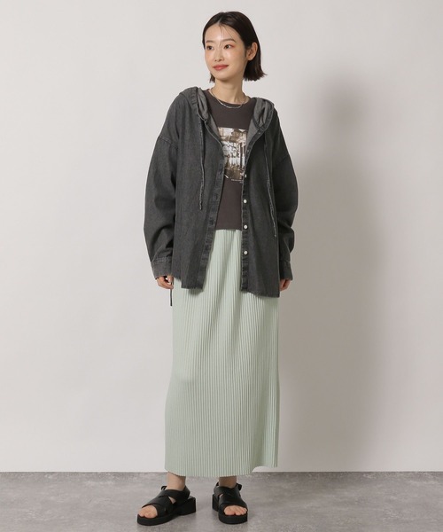 LAKOLE（ラコレ）の「シアーアソートグラフィック長袖 / 660046（Tシャツ/カットソー・レディース・ベージュ/オフホワイト/ライトブルー/チャコール・FREE）」の13枚目の写真