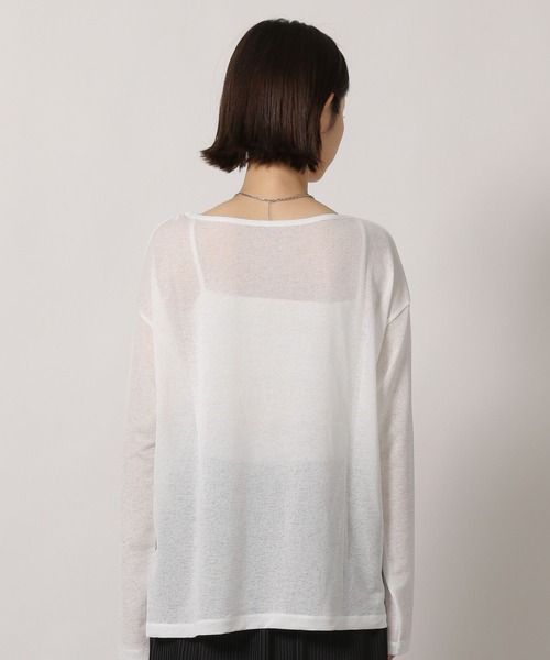 LAKOLE（ラコレ）の「シアーアソートグラフィック長袖 / 660046（Tシャツ/カットソー・レディース・ベージュ/オフホワイト/ライトブルー/チャコール・FREE）」の17枚目の写真