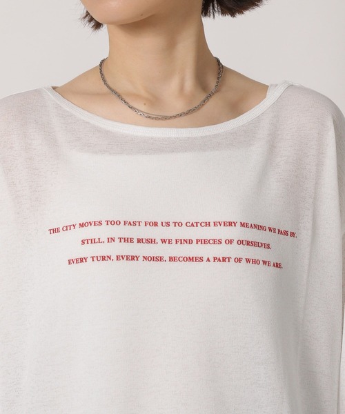 LAKOLE（ラコレ）の「シアーアソートグラフィック長袖 / 660046（Tシャツ/カットソー・レディース・ベージュ/オフホワイト/ライトブルー/チャコール・FREE）」の18枚目の写真