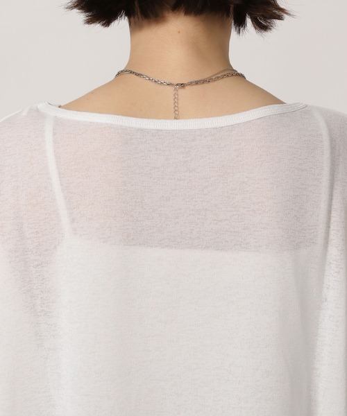 LAKOLE（ラコレ）の「シアーアソートグラフィック長袖 / 660046（Tシャツ/カットソー・レディース・ベージュ/オフホワイト/ライトブルー/チャコール・FREE）」の21枚目の写真