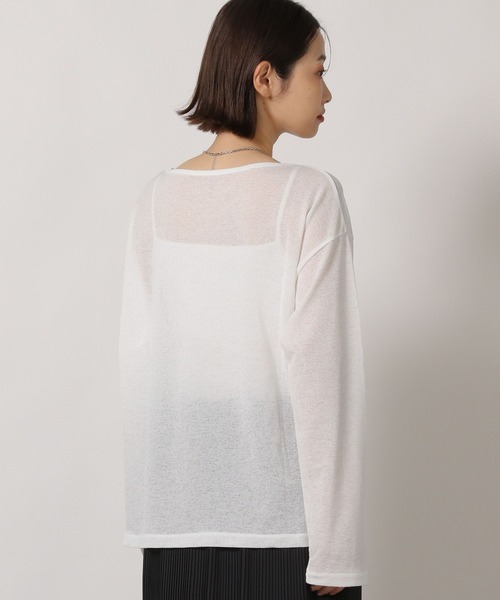 LAKOLE（ラコレ）の「シアーアソートグラフィック長袖 / 660046（Tシャツ/カットソー・レディース・ベージュ/オフホワイト/ライトブルー/チャコール・FREE）」の11枚目の写真