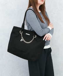【MURUA/ムルーア】 CANVAS SERIES シルバーチェーン付きトートバッグ
