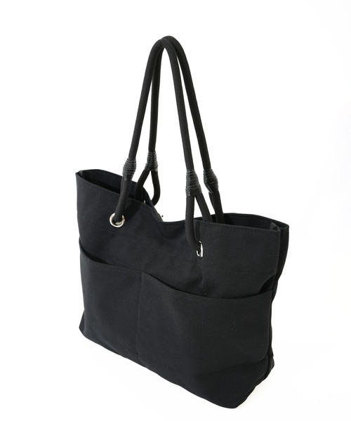 MURUA（ムルーア）の「【MURUA/ムルーア】 CANVAS SERIES　シルバーチェーン付きトートバッグ（トートバッグ・レディース・ブラック/アイボリー・FREE）」の11枚目の写真