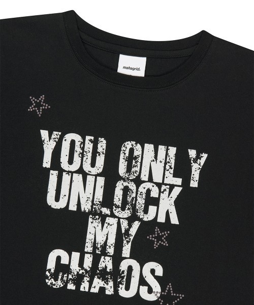 MAHAGRID(マハグリッド)の「『mahagrid/マハグリッド』UNLOCK CROP TEE/アンロック クロップ Tシャツ(Tシャツ/カットソー・レディース・ホワイト/ブラック・XS)」の11枚目の写真
