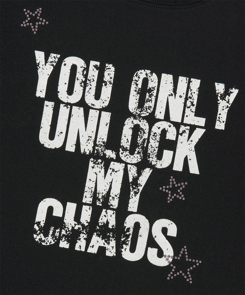 MAHAGRID(マハグリッド)の「『mahagrid/マハグリッド』UNLOCK CROP TEE/アンロック クロップ Tシャツ(Tシャツ/カットソー・レディース・ホワイト/ブラック・XS)」の12枚目の写真
