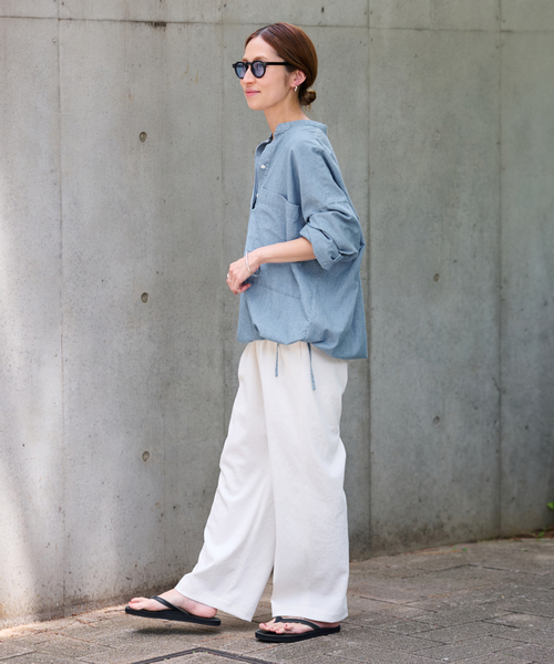 FRAMeWORK（フレームワーク）の「≪WEB限定 /追加≫ダンガリードロストシャツ 2（シャツ/ブラウス・レディース・サックスブルー・FREE）」の2枚目の写真