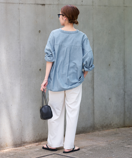 FRAMeWORK（フレームワーク）の「≪WEB限定 /追加≫ダンガリードロストシャツ 2（シャツ/ブラウス・レディース・サックスブルー・FREE）」の3枚目の写真