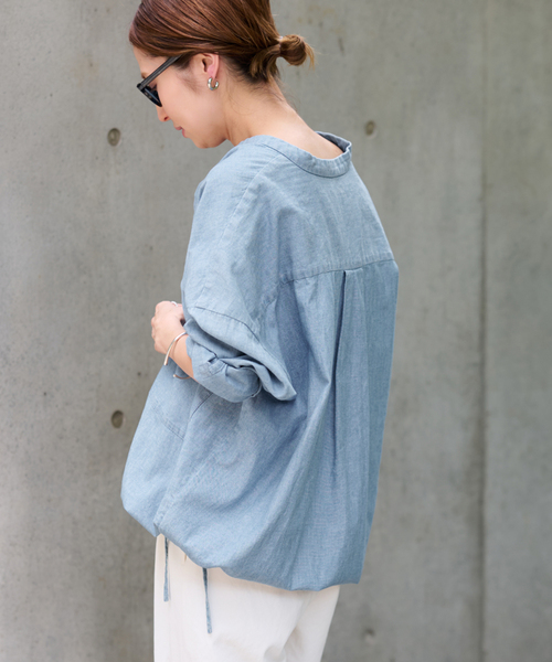 FRAMeWORK（フレームワーク）の「≪WEB限定 /追加≫ダンガリードロストシャツ 2（シャツ/ブラウス・レディース・サックスブルー・FREE）」の6枚目の写真