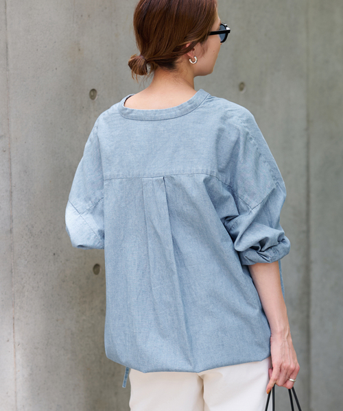 FRAMeWORK（フレームワーク）の「≪WEB限定 /追加≫ダンガリードロストシャツ 2（シャツ/ブラウス・レディース・サックスブルー・FREE）」の8枚目の写真