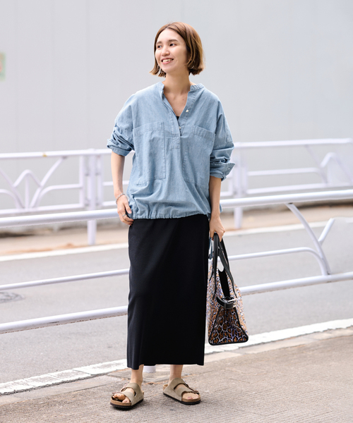 FRAMeWORK（フレームワーク）の「≪WEB限定 /追加≫ダンガリードロストシャツ 2（シャツ/ブラウス・レディース・サックスブルー・FREE）」の9枚目の写真