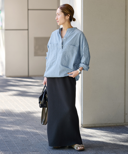 FRAMeWORK（フレームワーク）の「≪WEB限定 /追加≫ダンガリードロストシャツ 2（シャツ/ブラウス・レディース・サックスブルー・FREE）」の13枚目の写真