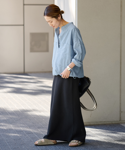 FRAMeWORK（フレームワーク）の「≪WEB限定 /追加≫ダンガリードロストシャツ 2（シャツ/ブラウス・レディース・サックスブルー・FREE）」の14枚目の写真