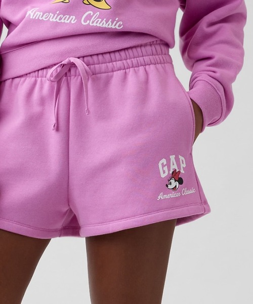 GAP(ギャップ)の「Gap × ディズニー ミニーマウス GAPロゴ ショートパンツ(その他パンツ・レディース・ベージュ/ピンク/ブラック・XS/S/M/L/XXS)」の1枚目の写真