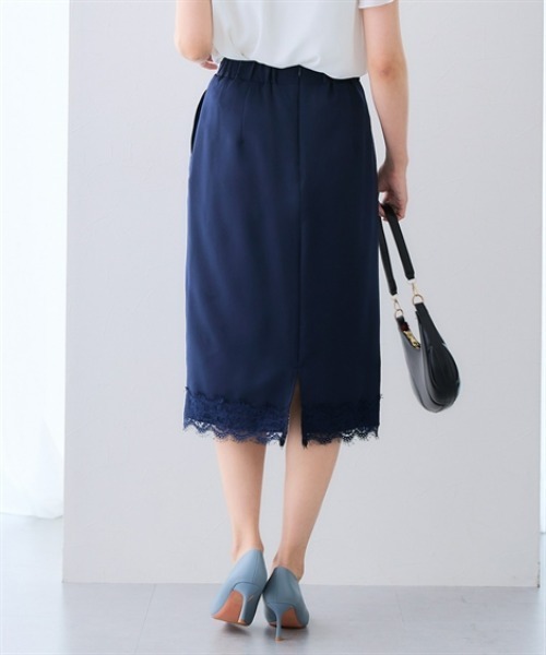 7days Life Styling(セブンデイズライフスタイリング)の「裾スカラップレースタイトスカート(スカート・レディース・ブラック/ネイビー・3L/LL/L/M/4L)」の10枚目の写真