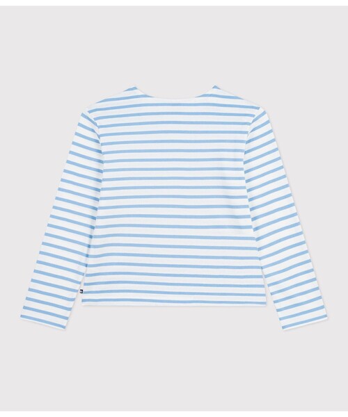 PETIT BATEAU（プチバトー）の「マリニエール長袖プルオーバー（スウェット・レディース・ホワイト×ブルー・LARGE/XX-SMALL/X-SMALL/SMALL/MEDIUM）」の8枚目の写真